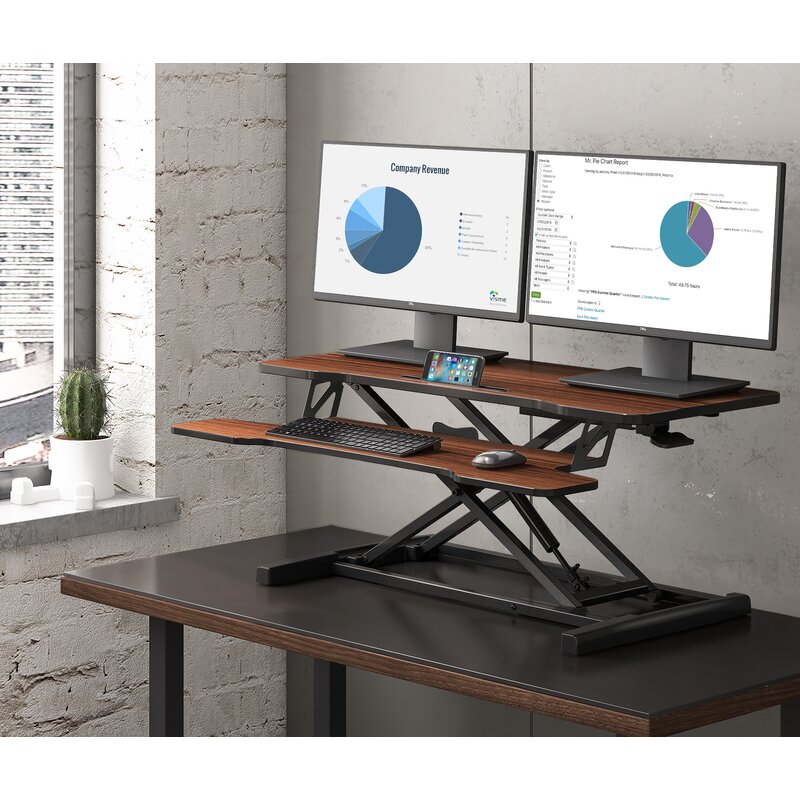 Inbox Zero Height Adjustable Standing Desk & Reviews | Wayfair